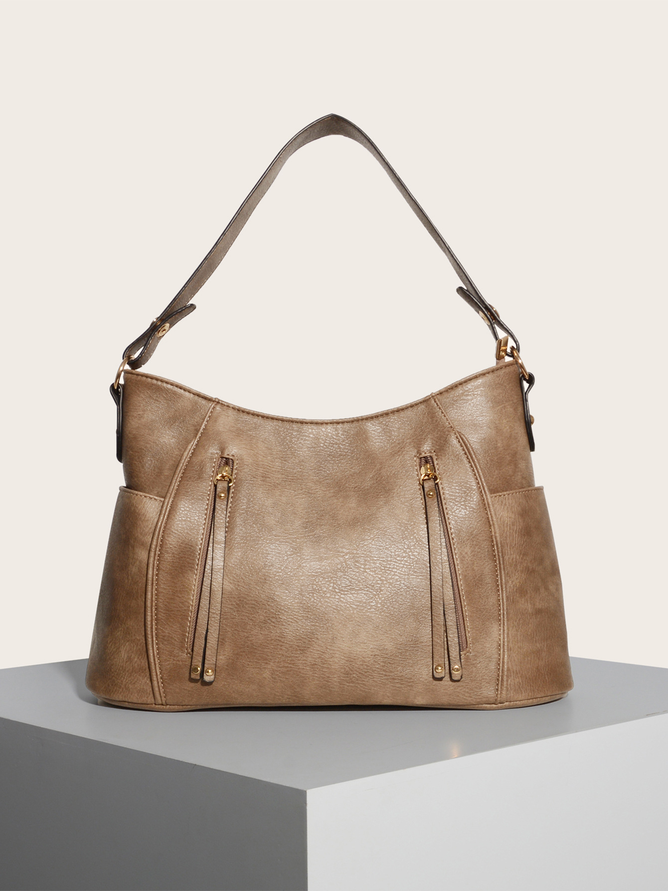 High Quality Vintage Tote With Double Zippers And Tassels, Handbag, Shoulder Bag, Women's Bag - Image 6