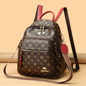 Bags New Women’s Backpack Soft Leather Mommy Travel Bag Large Capacity