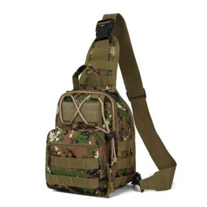 Cross-border Tactical Multifunctional Men’s Outdoor Sports Mountaineering Crossbody Camouflage Oxford Cloth Breast Bag