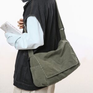 2026 New Japanese‑Style Canvas Messenger Bag, Large Capacity Lightweight Lazy Artistic Shoulder Handbag For Women