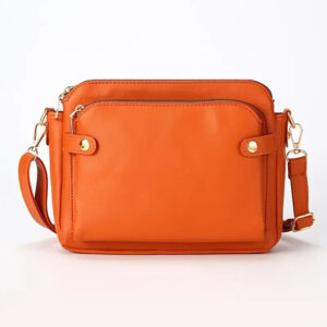 European And American Retro Three-layer Leather Messenger Multi-compartment Handbag Wallet Satchel Small Square Bag