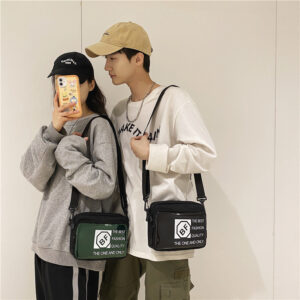 Transparent Canvas Men’s And Women’s Messenger Bags One Shoulder Small Square Bag