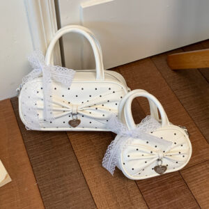 Sweet And Unique Design Bowknot Handbag For Women 2026 New Fashion Versatile Polka Dot Shoulder Crossbody Bag