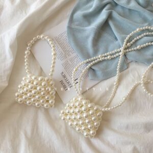 Finished Small Pearl Crossbody New Niche Handwoven High-end Coin Purse Beaded Bag DIY