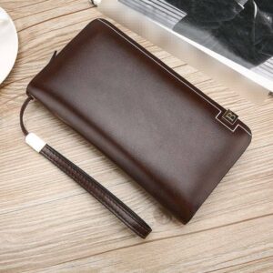 Men’s Multi-Functional Clutch Bag Holder Large Capacity Wallet with Key Pouch Multiple Card Slots