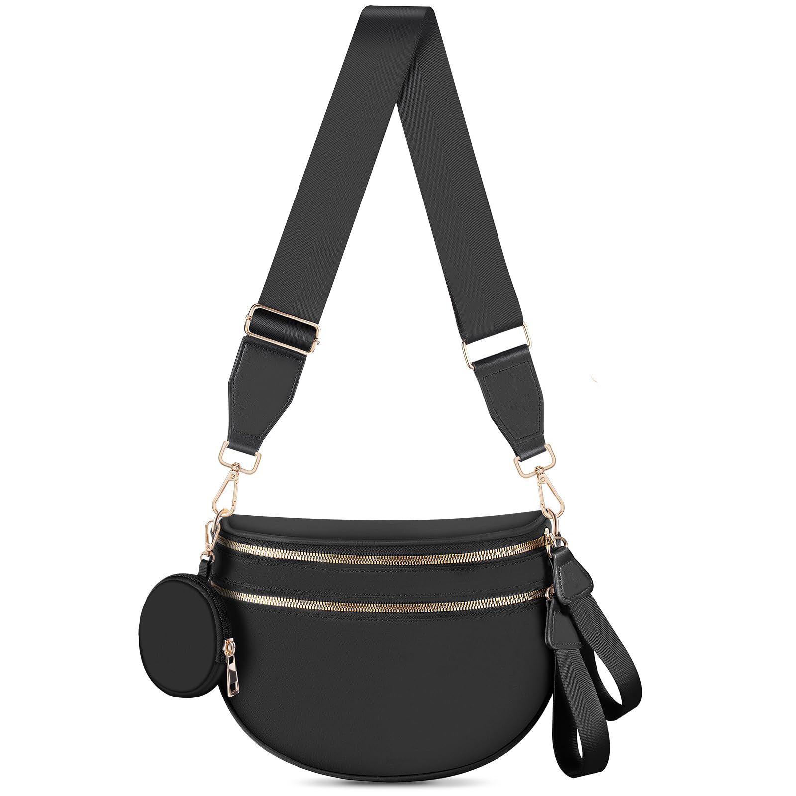 Lightweight, Luxurious, Adjustable Shoulder Strap Crossbody Bag, Detachable Wallet - Image 3