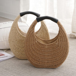 Straw New Arrival Handbags Women’s Beach Woven Bags Girls Literary Simple Fashion Leisure Travel