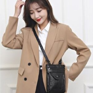 for Women Crossbody New Textured Shoulder Phone Soft Leather Fashionable European And American Style Mature Fashion