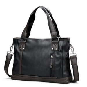 Briefcase Handbag, Horizontal Single-shoulder Crossbody Business Casual Large-capacity Computer Bag, Men’s Bag