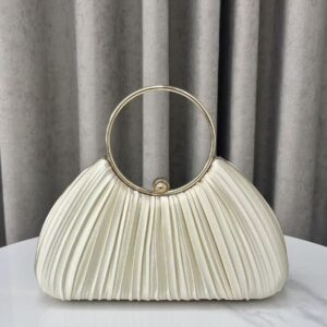 New Pleated Small Clutch Evening Bag KTV Princess Socialite Banquet Single Shoulder Crossbody Handbag