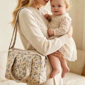 New Quilted Casual Mother And Baby Short-distance Light Large-capacity Luggage Portable Shoulder Mommy Travel Bag