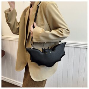 Women’s New Halloween Limited Edition Crossbody Single Shoulder Quirky Bat Leather Bag