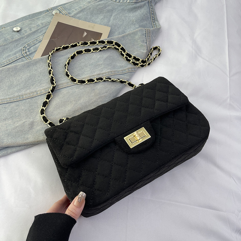 Fashionable Large Capacity Tote New Chain Diamond Grid Shoulder Bag, High-end Crossbody Bag - Image 11