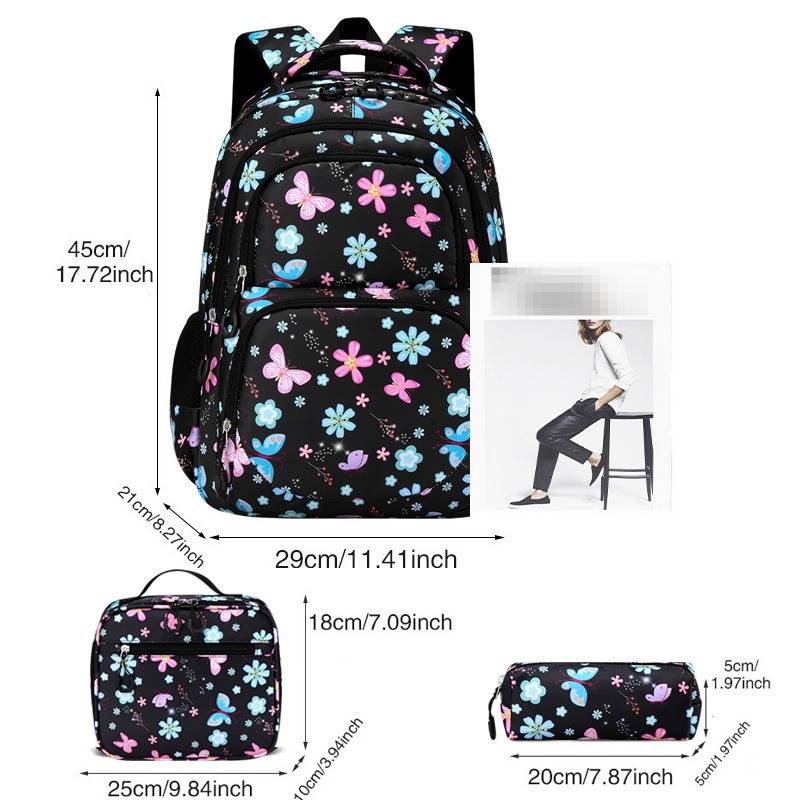 New Style Schoolbag For Girls Grades 3-6 Shoulder Support Lightweight Large Capacity - Image 3