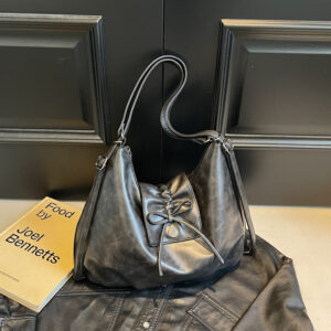 Vintage Single Shoulder High-End Fashion Commuter Crossbody Ballet Style Bowknot Women’s Versatile Underarm Bag