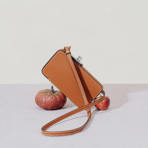 New Fashion Versatile Lock Buckle Phone Hand Palm Pattern Genuine Leather Box Simple Solid Color Crossbody Mini Bag for