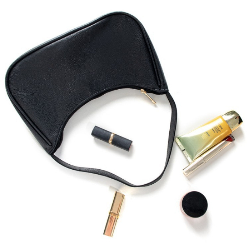 High-end Niche Design Baguette Shoulder Bag Cute Hobo Handbag Mini Clutch With Zipper - Image 5