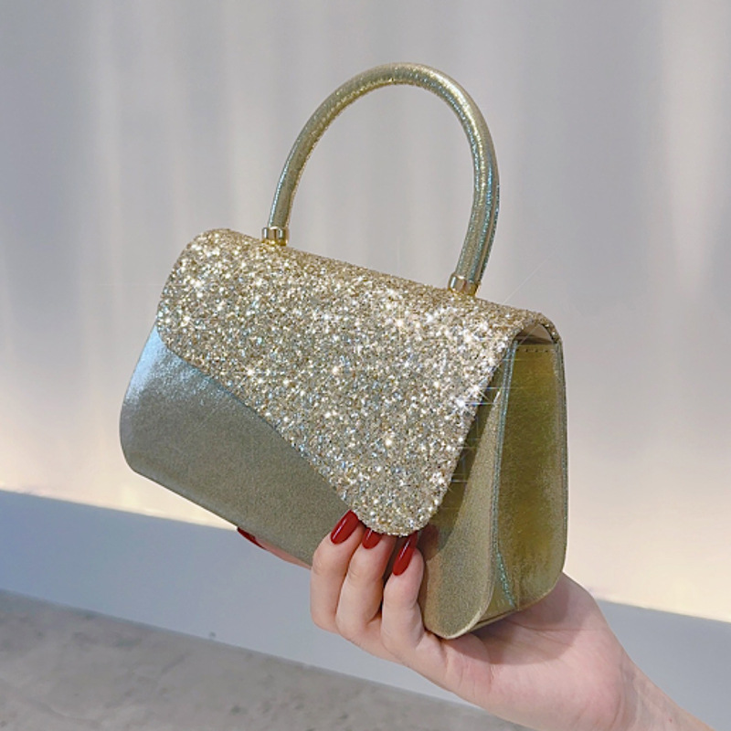 New Fashion Shiny Wedding Bridesmaid Elegant Dress Party Handbag Princess Bag - Image 3