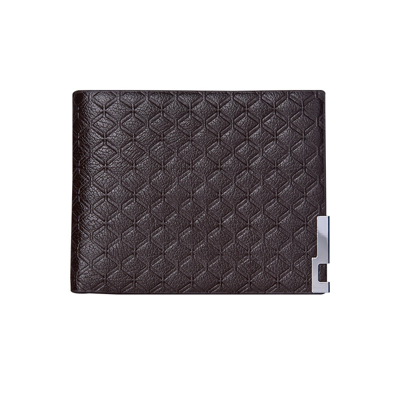 Multi-Card Slot Business Short Plaid Horizontal Coin Purse Zipper Wallet Men's Card Holder - Image 6