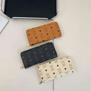 Women’s Wallet New Korean Trend Bear Print Single Zipper Multi-Card Slot Portable Travel Fashion Phone Bag