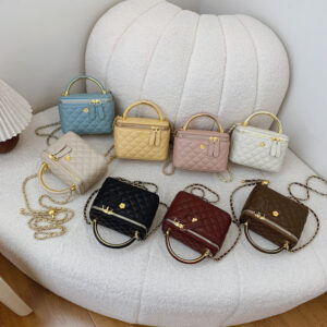 Rhombus Chain Handbag Women’s Autumn New Personalized Box Foreign Style Casual Shoulder Messenger Bag