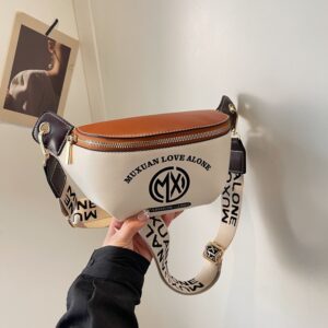 New Versatile Wide Strap Crossbody High-End Chest Waist Fashionable Trendy Women’s Bag