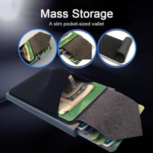 Rfid Smart Credit Card Holder Metal Slim Pop Up Minimalist Men Wallets Black Male Purse Money Bags Carteira Masculina