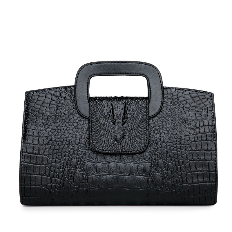 Women's bags 2026 new crocodile pattern clutch cross-shoulder handbag cross-border bag