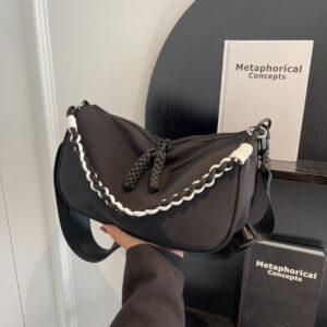 25 New Nylon Tote For Women, Large Capacity, Fashionable And Simple Shoulder Bag, Elegant Commuter Daily Versatile
