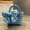 Blue and white (with bow)
