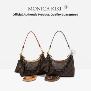 Women’s Crescent Moon Bag New Style High-End Luxury Fashion Monogram Single Shoulder Tote Handbag