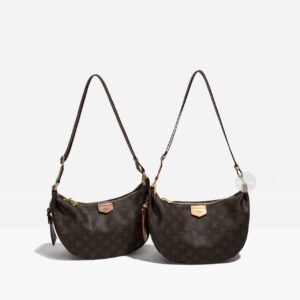Large Capacity Dumpling Color Block Fashion Retro Women’s Underarm Shoulder Crossbody Bag Crescent Shape