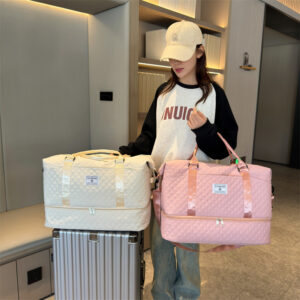 Large Capacity Travel For Women, Short Trip Convenient Luggage Bag, Storage Bag With Dry And Wet Separation, Sports