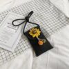 Black phone bag+Sunflower