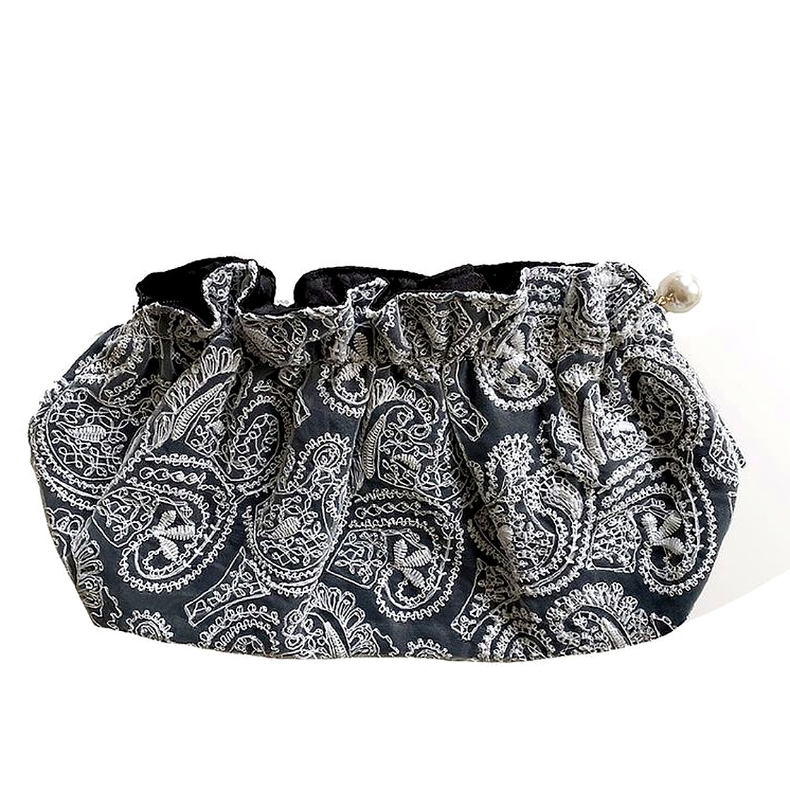 Clutch Evening Essential Oil Lace Makeup Bag Embroidered Palace Style Storage Pouch - Image 4