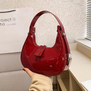 JYG Retro Crescent Hobo Bag For Women Fashion Top Handle Shoulder Crossbody Clutch Purse Handbag