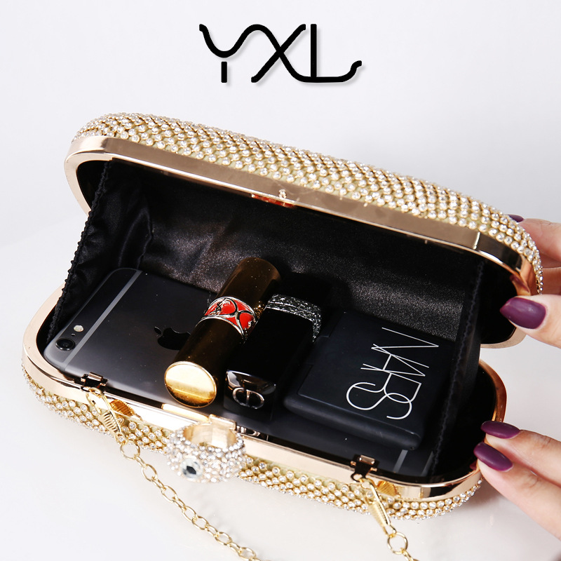 Ring Diamond Dinner Ladies Clutch Shiny Banquet Bag - Image 4