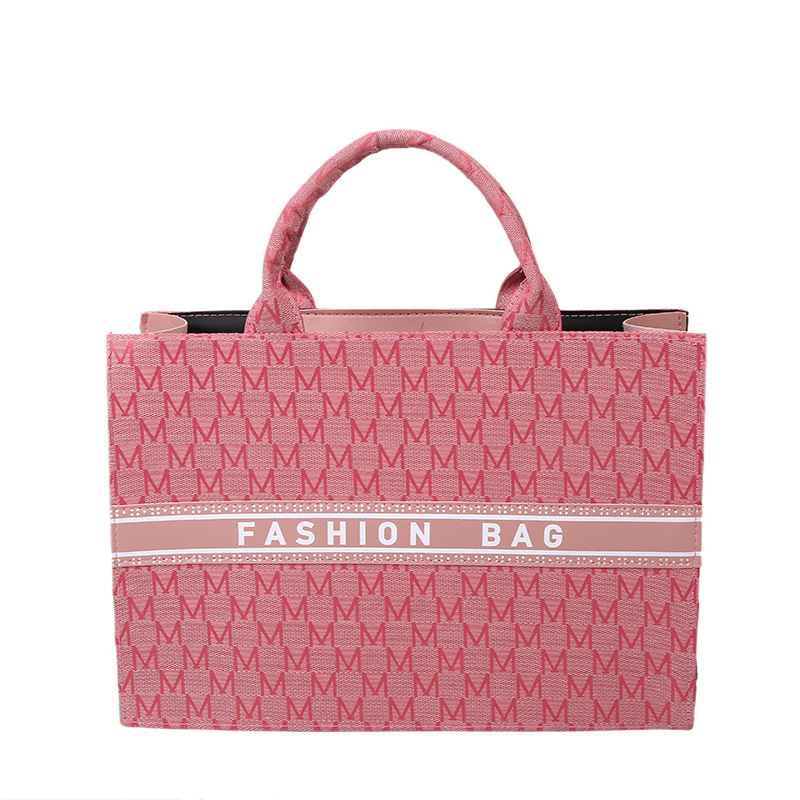 Women's Minimalist Handbag Autumn Canvas Letter Stylish Retro Fashion Casual Personalized Bag - Image 5
