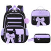 Black and purple three-piece