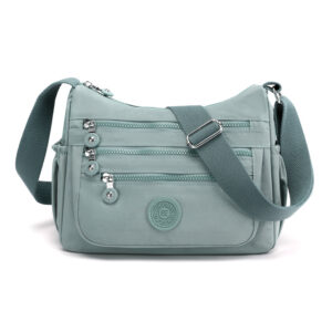 Solid Color Nylon Crossbody Cross-border Women’s Bag, Large Capacity, Compartments, Multiple Pockets, Versatile Storage