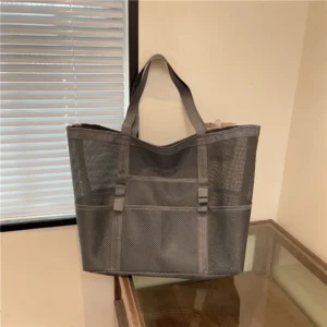 Multipocket Summer Large Towels Mesh Durable For Toys Waterproof Underwear Pocket Beach Tote Bag 250114