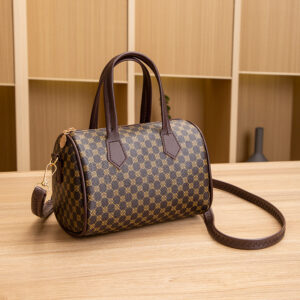 Retro contrast color printing handbag 2026 new Boston women’s mobile phone one shoulder Messenger pillow bag