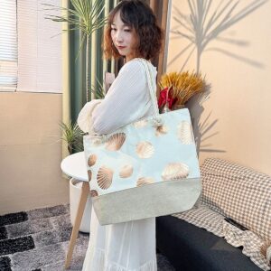 Large Capacity Women’s Shoulder Thick Rope Zippered Gold Stamped Travel Diaper Bag
