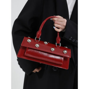 Personalized Street Rivet Portable Small Square Fashion Spice Girl Style Niche Versatile Messenger Bag Female