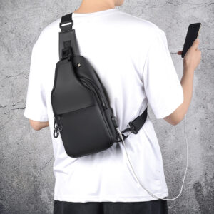 Oxford Cloth Shoulder Men’s Wear Resistant Messenger Leisure Sports Large Capacity Chest Oblique Hanging Bag Boys