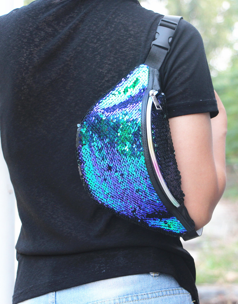 New Women's Mermaid Waist Fashion Sports Shoulder Crossbody Sequin Bag For Women - Image 12