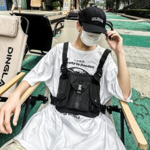 Tactical Ins Multi-Functional Functional Men’s Wind Running Exercise Vest Chest Bag