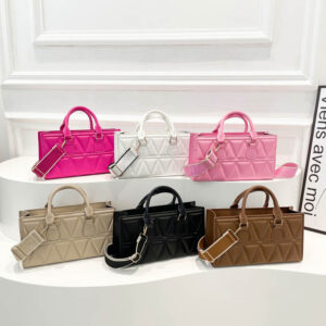 Women’s Retro Minimalist Crossbody Handbag Shoulder Bag Stylish Large Capacity Triangular New Style Textured Embossed