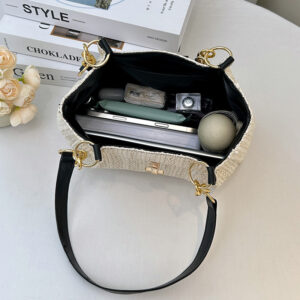 2026 Spring New Style Small For Work Commute Versatile Straw Woven Large Capacity Wide Strap Women’s Shoulder Bag