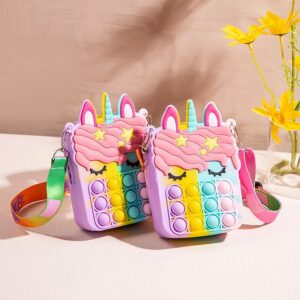 Kids Jelly Shoulder Bag – Rainbow Macaron PVC Mini Purse With Zipper Closure | Soft Silicone Crossbody For Girls & Teens